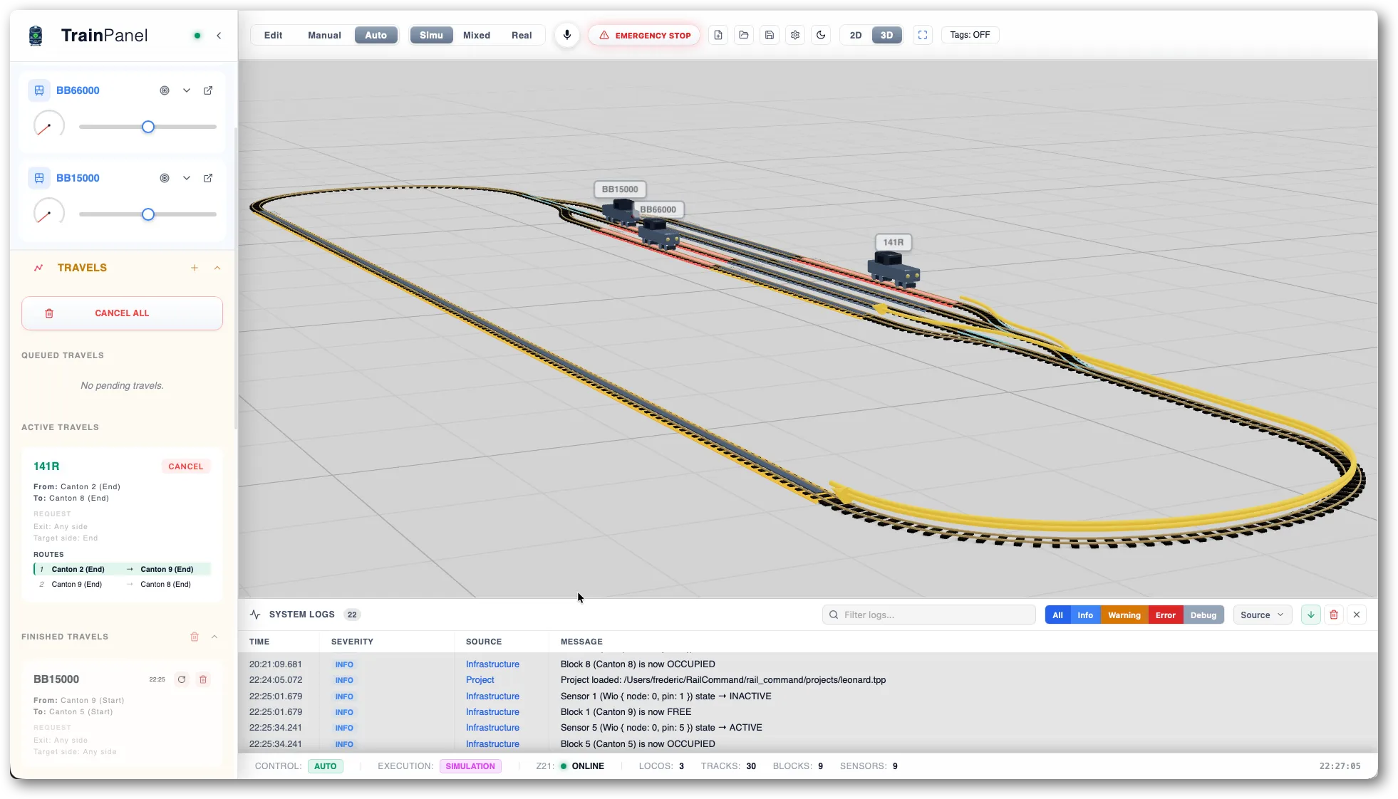 Automated staging yard