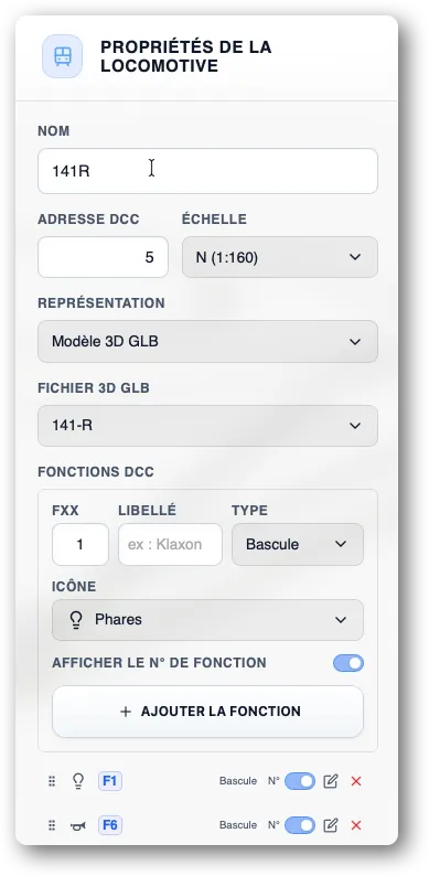 Panneau de propriétés