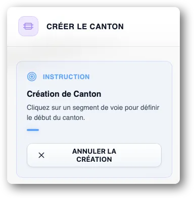 Panneau de propriétés du canton